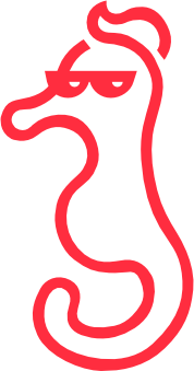 Beau's logo, a Seahorse